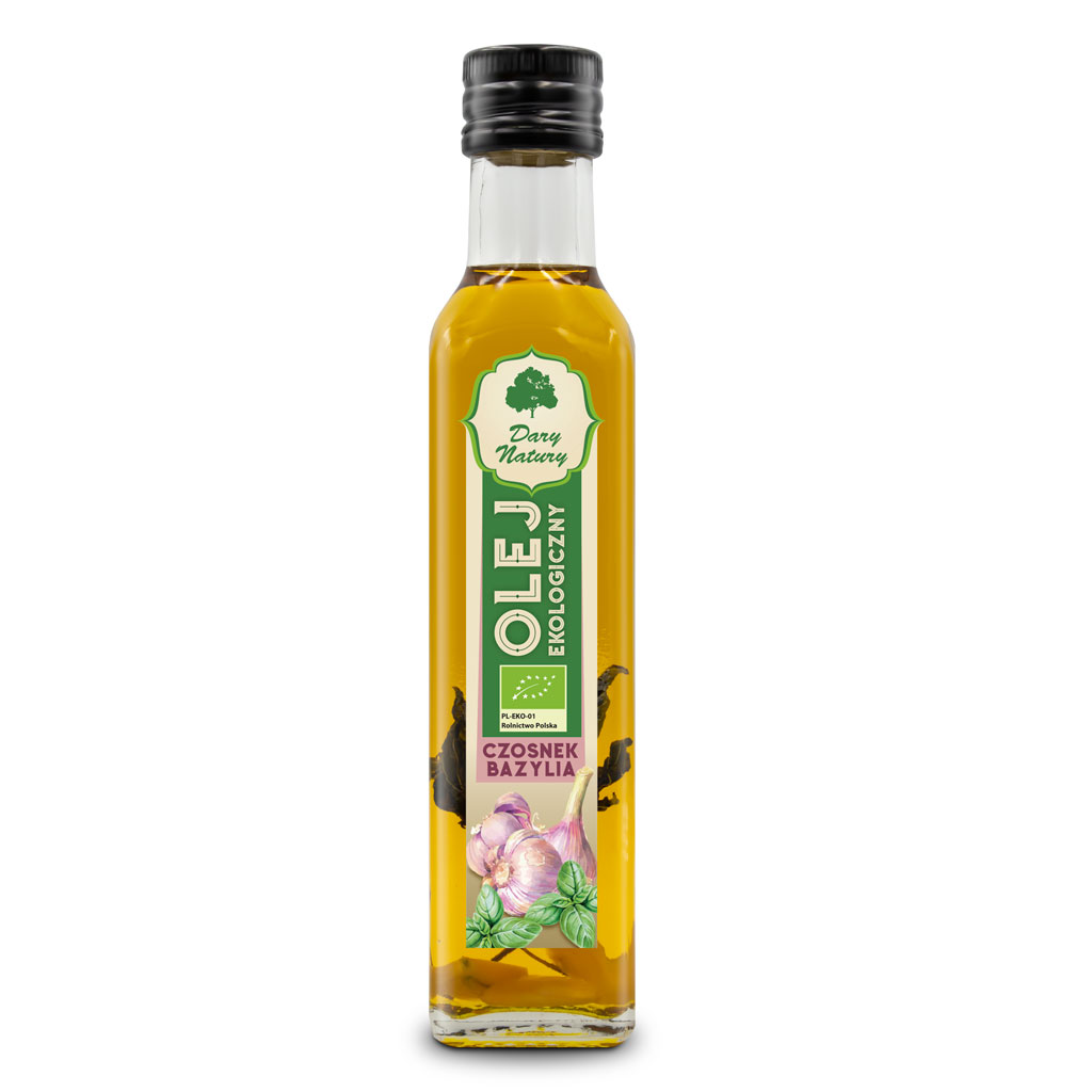 Dary natury olej czosnek bazylia EKO 0,25l