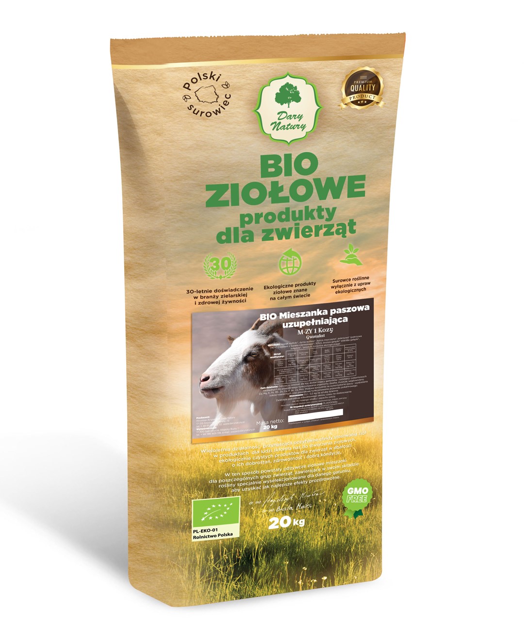 BIO Mieszanka paszowa uzupełniająca M-Z Y1 Kozy Granulat 20kg