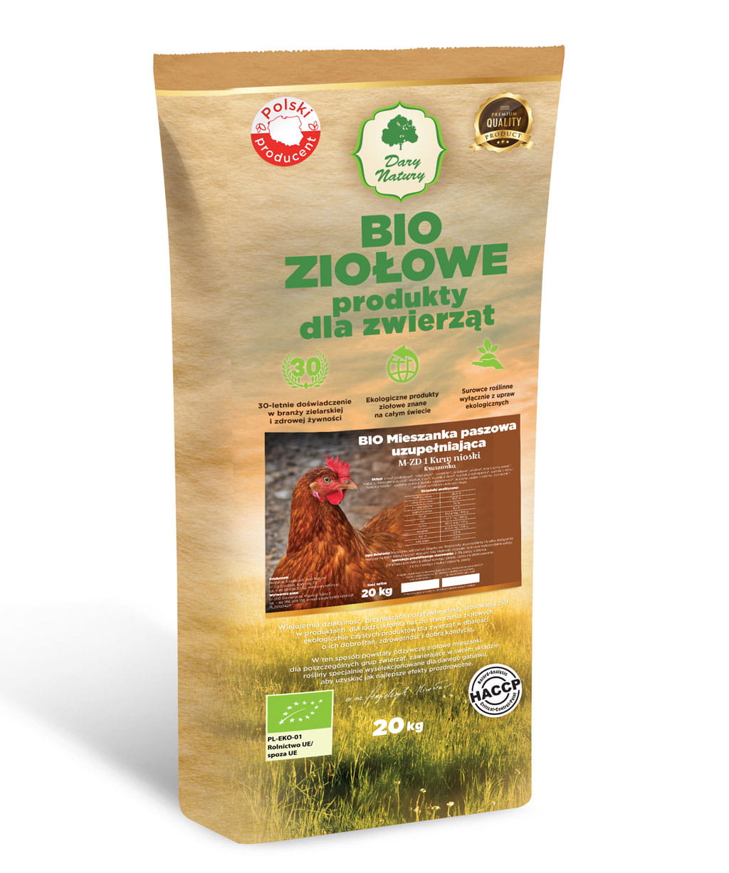 BIO Mieszanka paszowa uzupełniająca M-Z D1 Kura Nioska Kruszonka 20kg