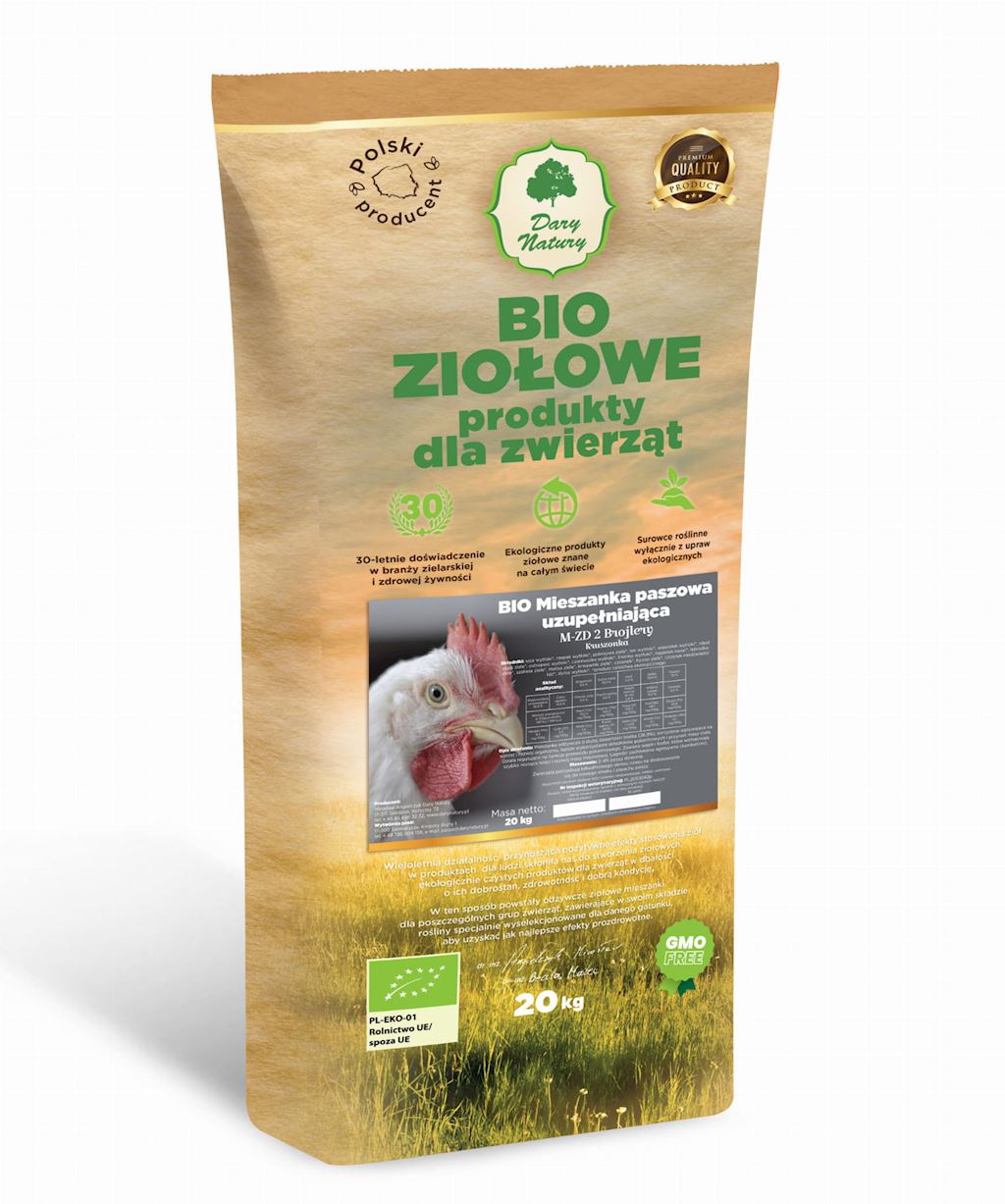 BIO Mieszanka paszowa uzupełniająca M-Z D2 Brojler Kruszonka  20kg