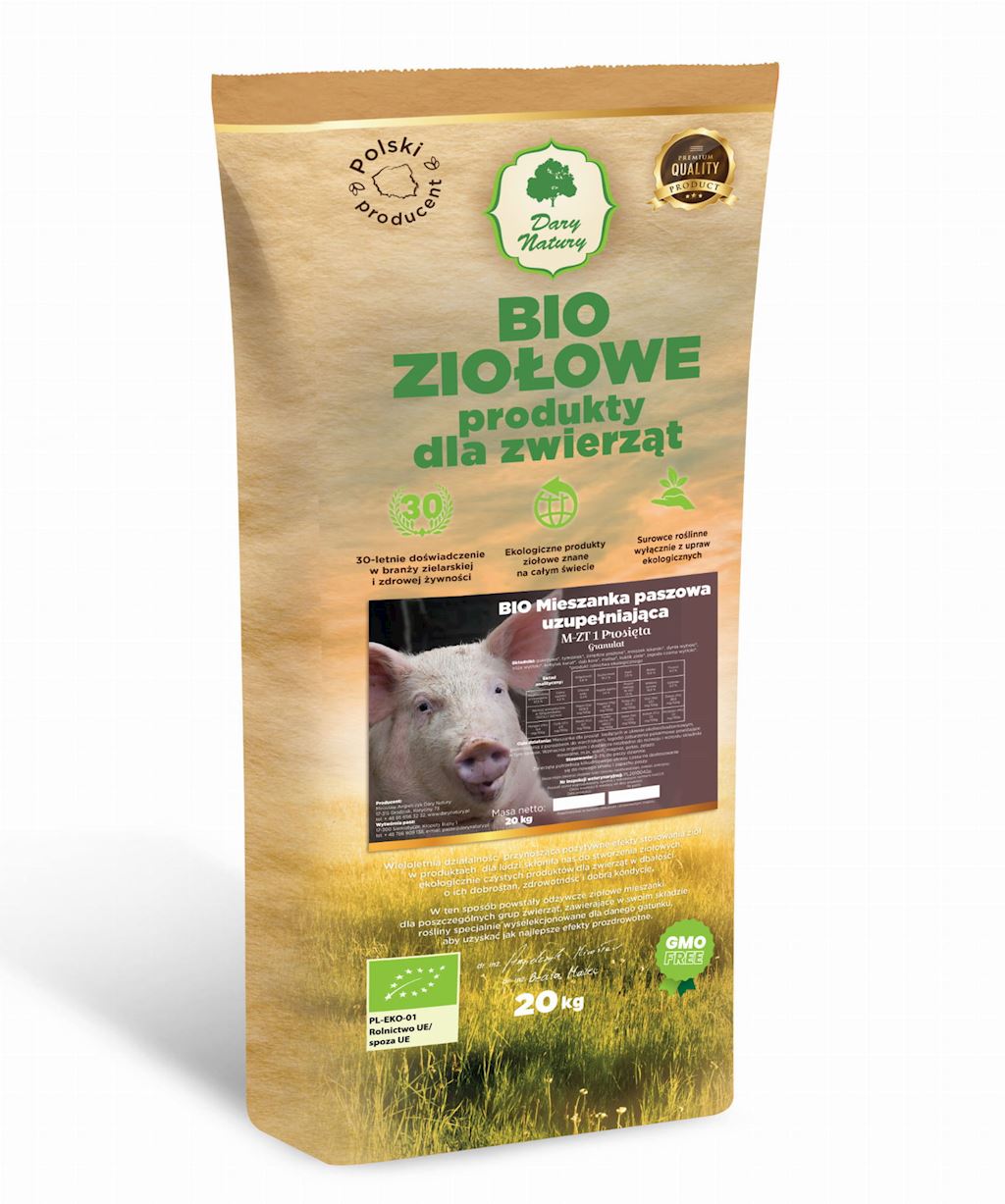 BIO Mieszanka paszowa uzupełniająca M-Z T1 Trzoda Prosieta Warchlaki Granulat  20kg