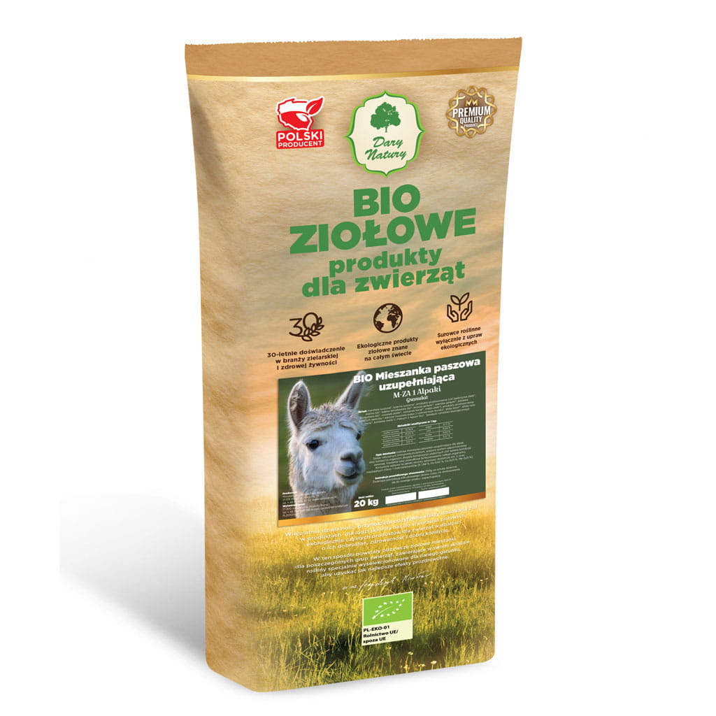BIO Mieszanka paszowa uzupełniająca M-Z A1 Alpaki Granulat 20kg