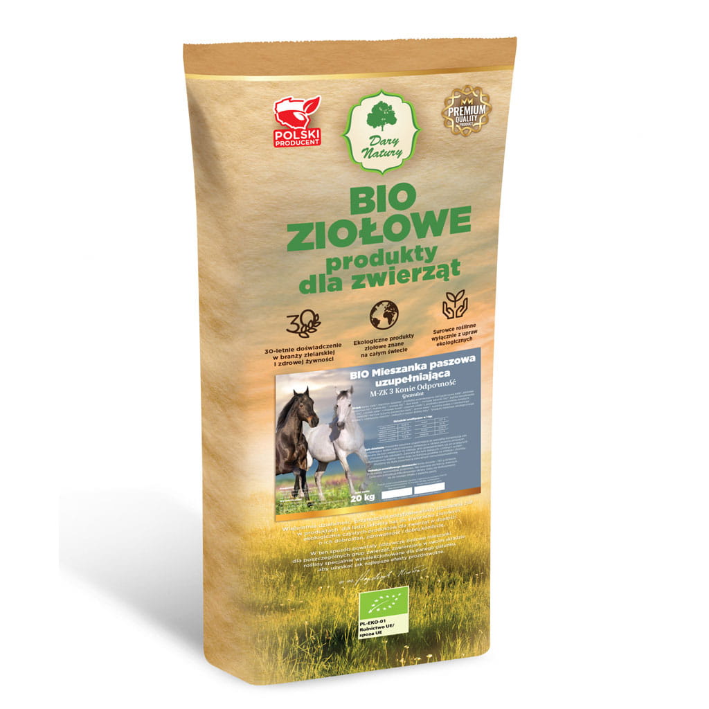 BIO Mieszanka paszowa uzupełniająca M-Z K3 Konie Odporność 20kg
