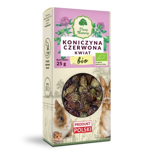 BIO Koniczyna czerwona kwiat 25g dla królików i gryzoni