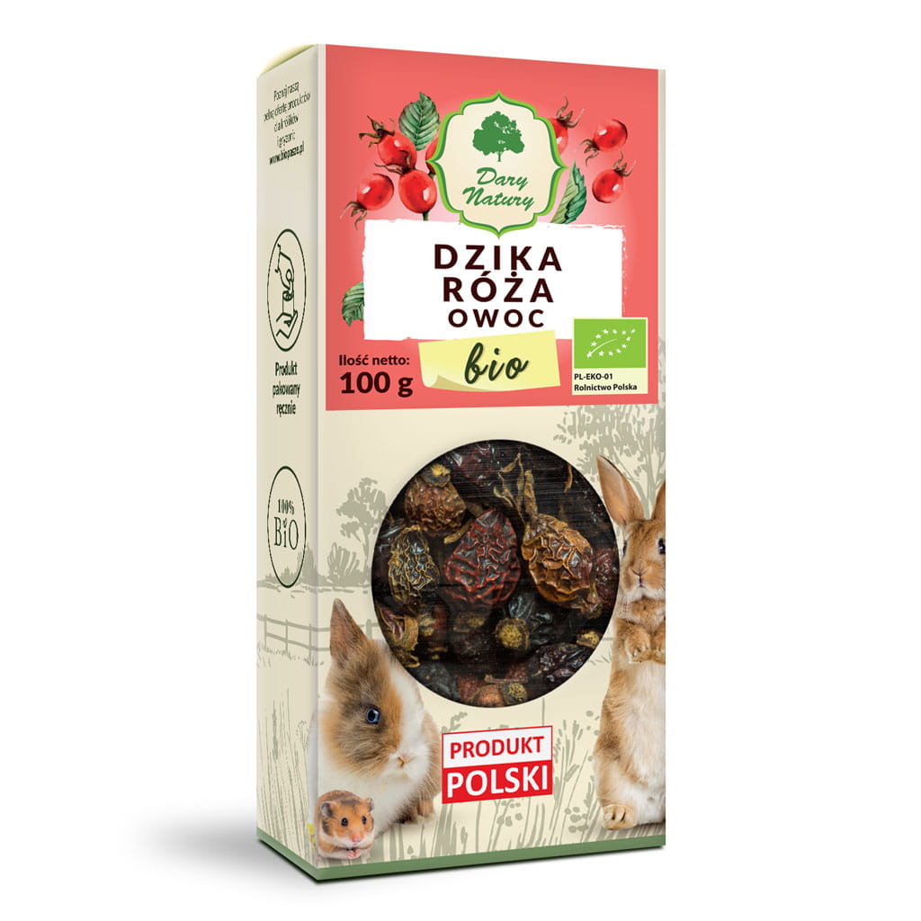 BIO Dzika róża owoc 100 g dla królików i gryzoni
