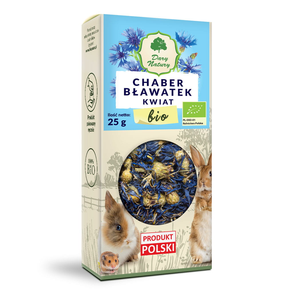 BIO Chaber bławatek kwiat 25 g dla królików i gryzoni