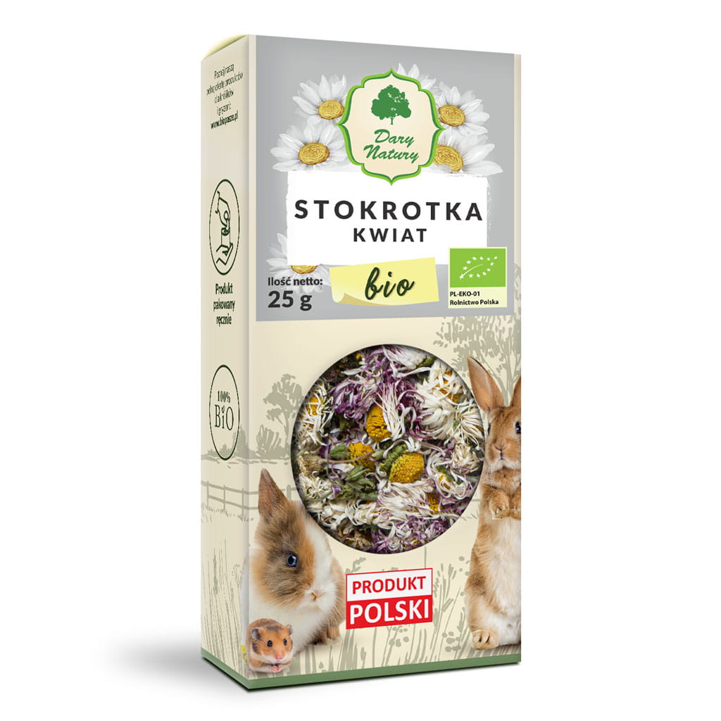 BIO Stokrotka kwiat 25 g dla królików i gryzoni