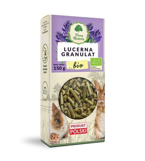 BIO Lucerna granulat 150 g dla królików i gryzoni