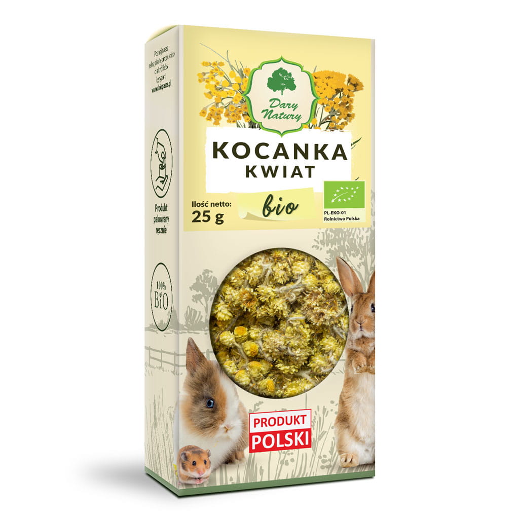 BIO Kocanka kwiat 25g dla królików i gryzoni