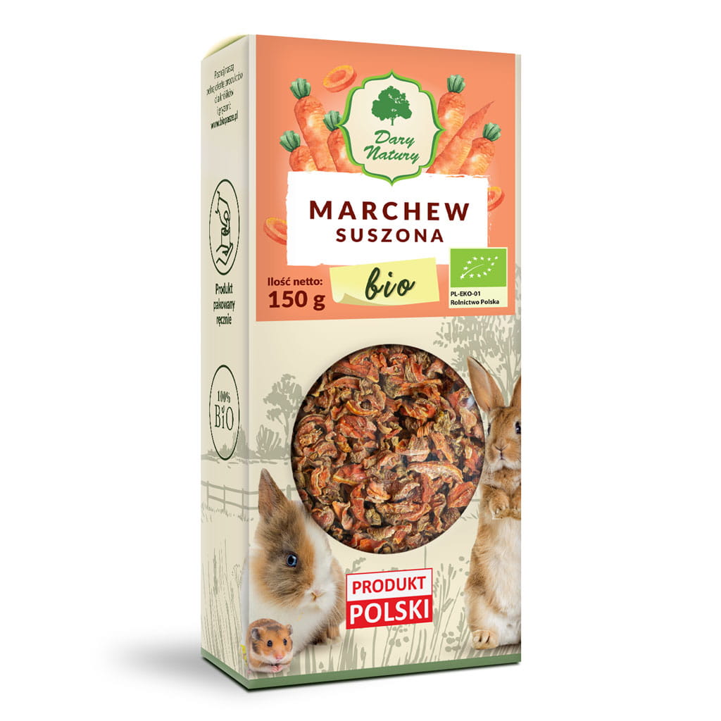 BIO Marchew suszona 150 g dla królików i gryzoni