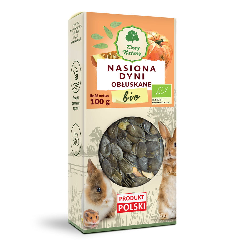 BIO Dynia nasiona obłuskane 100 g dla królików i gryzoni