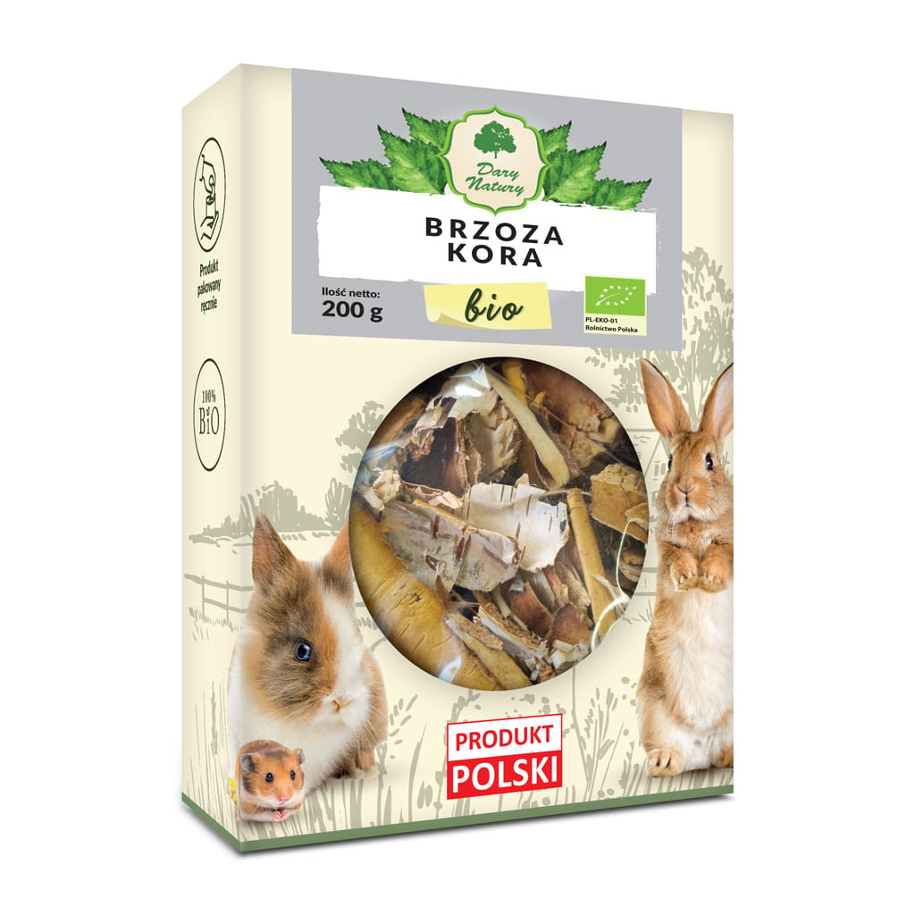 BIO Brzoza kora 200 g dla królików i gryzoni
