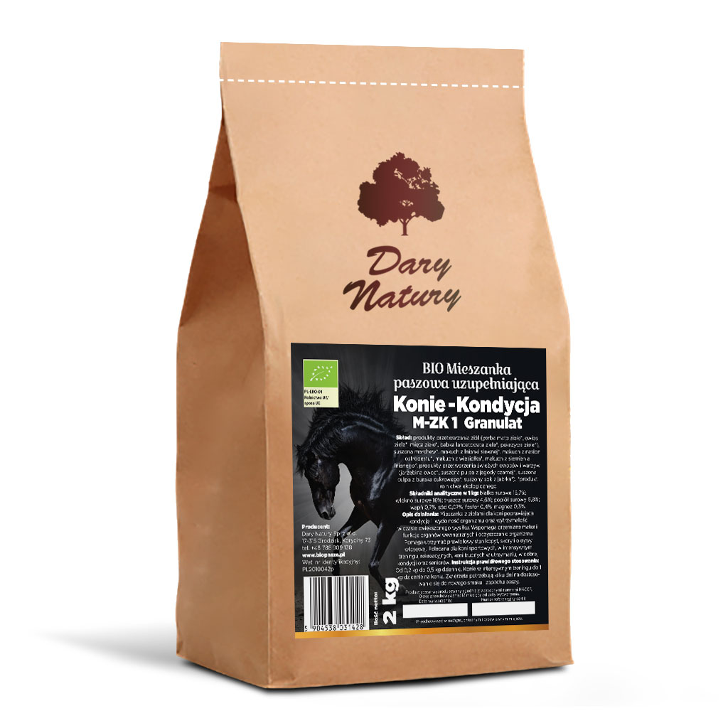 Bio Mieszanka paszowa uzupełniająca M-Z K1 Konie kondycja granulat 2kg
