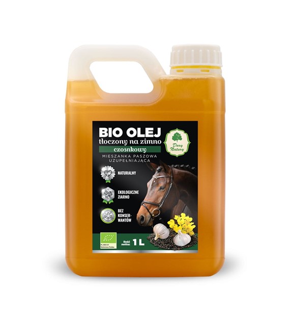 BIO Olej czosnkowy - dla koni 1l