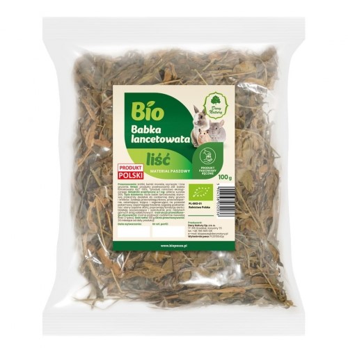BIO Babka lancetowata liść dla królików i gryzoni 100 g